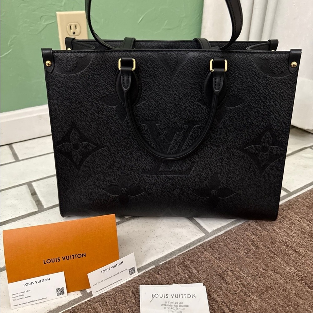 Louis Vuitton Black Embossed Tote
